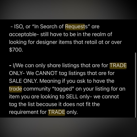🤍✨Trade Tag Requirements✨🤍 - Picture 3 of 6